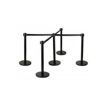 Delimitation barrier|queue manager|Post with retractable tape|Separator post with extensible tape|Airport tapes|Post with retrac