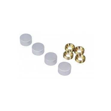 Pack 4x Ocultador Cromado|Tapa-parafusos
