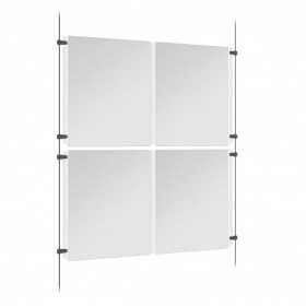 Kit 4 acrílicos A4 Vertical para montras imobiliárias