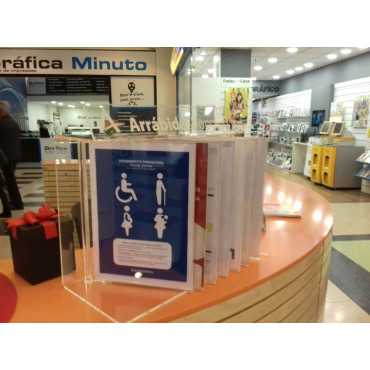 Livro Acrílico| acrilico a4 parede|porta folhetos acrilico a4|suporte acrilico para papel a4|porta folhetos a4|porta folhetos de
