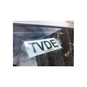 Placa TVDE | Distico TVDE  (Pack com 2 unidades)
