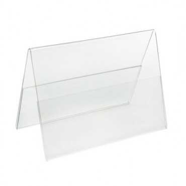 Porta nomes em Acrílico em V