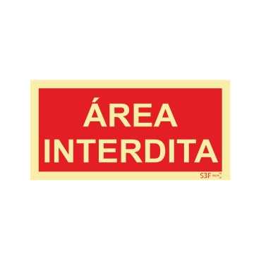 Sinal de área interdita