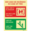 Signage for elevators, escalators and moving walkways