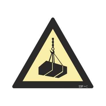 Danger sign, suspended loads