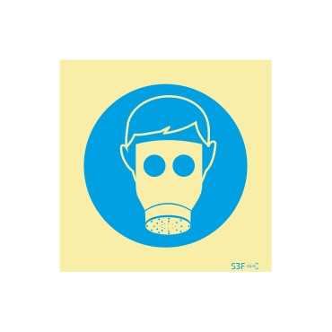 Sinal de obrigação, máscara de proteção