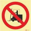 Sinal de proibição, proibida a circulação de empilhadores