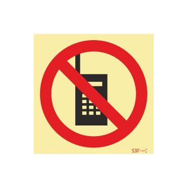 Sinal de proibição, uso de telemóvel