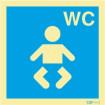 Sinal de informação, instalações sanitárias WC para bebés