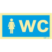 Sinal de informação, instalações sanitárias WC feminino