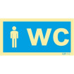 Sinal de informação, instalações sanitárias WC Masculino