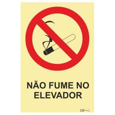 Sign for condominiums, Do not smoke in the elevator
