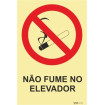 Sign for condominiums, Do not smoke in the elevator