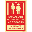 Sign for condominiums, Do not use elevators in case of fire