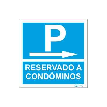 Sinal para condomínios, Parque reservado a condóminos à direita