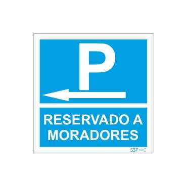 Sign for condominiums, Park reserved for residents on the left