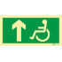 Exit sign ahead for people with disabilities or reduced mobility