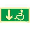 Sinal de Saída para pessoas com deficiência ou mobilidade reduzida