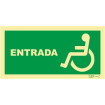 Entrance sign for people with disabilities or reduced mobility