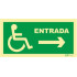 Sinal de Entrada à direita para pessoas com deficiência ou mobilidade reduzida