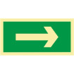 Evacuation sign, right or left arrow