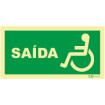 Exit Sign for people with disabilities or reduced mobility