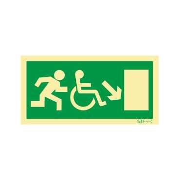 Output signal to go right to people with disabilities or reduced mobility