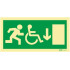 Exit sign for people with disabilities or reduced mobility sete