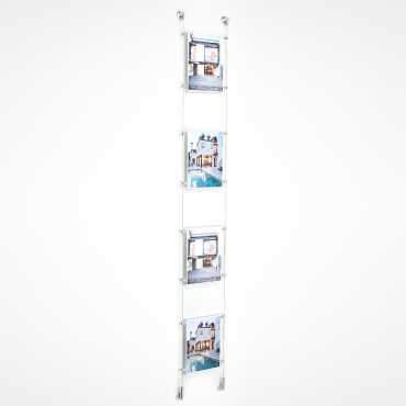 real estate showcases | displays for real estate | Acrylic suspended Display windows, cable systems, for real estate | acrylics