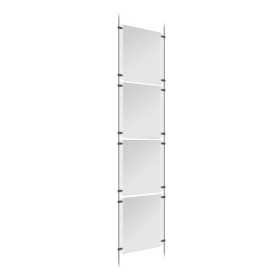Kit 4 acrílicos A4 Vertical para montras imobiliárias