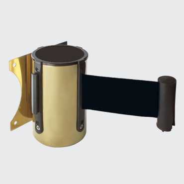 Gold steel wall strap / Black barrier Catalog/queue manager