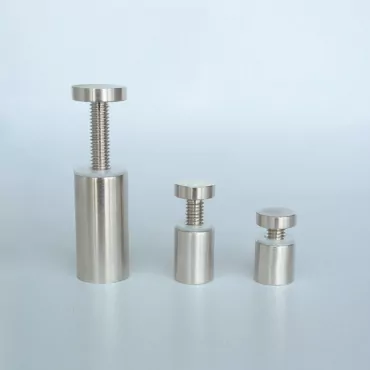 Pack 4 Spacers - brushed chrome steel