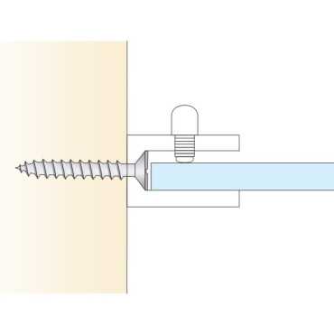 Suporte p/ Prateleira Cromado Acetinado|Suporte para prateleiras|Suporte prateleira invisível|Ferragens para prateleiras