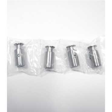 Pack 4 Safe Lock Spacers - Brushed Chrome Steel