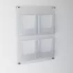 Placa 4 x A4 Porta-folhetos