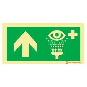 Sinalética Fotoluminescente|Saída de Emergência|Sinalização Segurança| Sinal de Lava-olhos de emergência à frente
