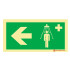 Sinalética Fotoluminescente|Saída de Emergência|Sinalização Segurança| Sinal de Chuveiro de emergencia à esquerda