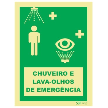 Chuveiro de Emergência e Lava olhos 
