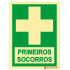 Sinal de Primeiros socorros com descrição