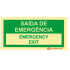 Sinalética Fotoluminescente|Saída de Emergência|Sinalização Segurança|Sinal de Saída de emergência Português e inglês
