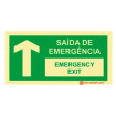 Portuguese and English Emergency Exit Sign Front