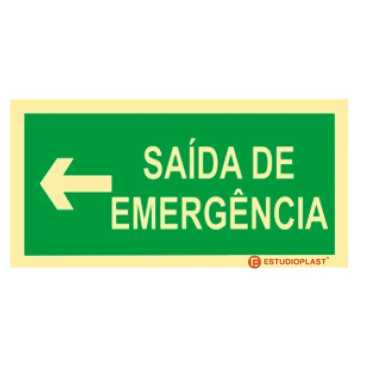 Photoluminescent Signage|Emergency Exit|Safety Signage|Left Emergency Exit Sign