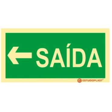 Photoluminescent Signage|Emergency Exit|Safety Signage|Left Exit Sign