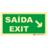 Photoluminescent Signage|Emergency Exit|Safety Signage| Exit Signal / Exit Diagonal right low