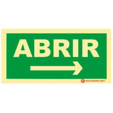 Photoluminescent Synaletics|Emergency Output|Signing Security| Open to the Right