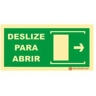 Photoluminescent Synaltics|Emergency Output|Signage Safety| Sliding Signal to Open