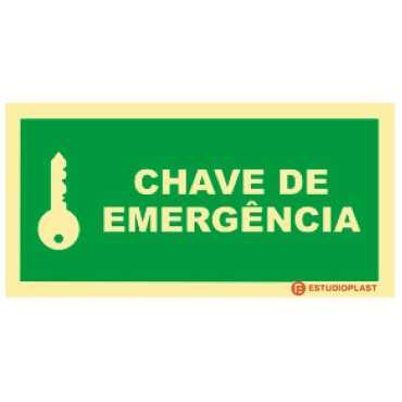 Sinalética Fotoluminescente|Saída de Emergência|Sinalização Segurança| Sinal de Chave de Emergência