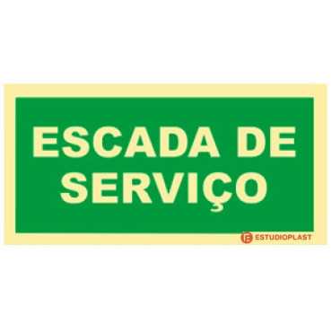 Sinalética Fotoluminescente|Saída de Emergência|Sinalização Segurança| Sinal de Escadas de serviço