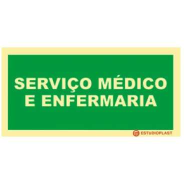 Sinalética Fotoluminescente|Saída de Emergência|Sinalização Segurança| Sinal de Serviços médico e Enfermagem