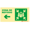 Sign of Refuge Area to the Left